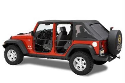 Bestop HighRock 4x4 Element Doors 5181001 Doors, Element, Front, Lower Half, Steel, Black Powdercoated, Satin, Jeep, Pair