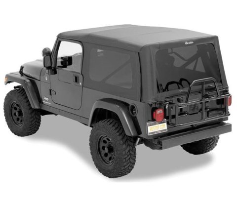 Bestop Supertop Squareback Soft Tops 5472135 Top, Squareback, Polymer Cloth, Black Diamond, Tinted Windows, Jeep, 2-door, Each