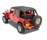 Bestop Strapless Safari Bikini Tops for 2010-2018 WRANGLER, 2018 WRANGLER JK - 5259435 Soft Top, Bikini, Partial Top Type, Polymer Cloth, Black Diamond, Jeep, Each thumbnail 3