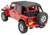 Bestop Strapless Safari Bikini Tops for 2010-2018 WRANGLER, 2018 WRANGLER JK - 5259435 Soft Top, Bikini, Partial Top Type, Polymer Cloth, Black Diamond, Jeep, Each thumbnail 4