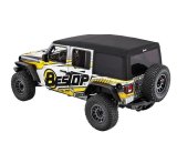 Bestop Supertop Ultra Squareback Tops for 2018-2026 WRANGLER - 5472517 Soft Top, Squareback, Polymer Cloth, Black Twill, Jeep, 4 Door, Each thumbnail 5