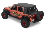 Bestop Trektop Halftop Accessory Kits for 2018-2024 WRANGLER - 8010017 Soft Tops, Accessory, Black Twill, Jeep, JL, 4-Door, Kit thumbnail 3