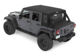 Bestop Halftops for 2007-2017 WRANGLER, 2018 WRANGLER JK - 53900-17 Soft Top, Halftop Soft Top '07-18 Wrangler 2-Door (Black Twill) thumbnail 3