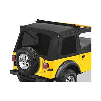 Bestop Tinted Window Kits for 1976-1986 CJ7, 1987-1995 WRANGLER - 5869815 Kit, Sunrider, Steel Full/Steel Half Doors, Polymer Cloth, Windows, Black Denim, Jeep, Kit