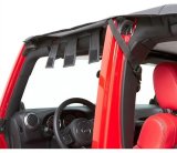 Bestop Safari Header Bikini Tops for 2010-2018 WRANGLER, 2018 WRANGLER JK - 5258435 Soft Top, Bikini, Polymer Cloth, Black Diamond, Jeep, Each thumbnail 2