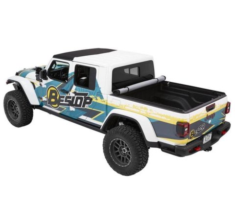 Bestop EZ Roll Tonneau Covers for 2020-2024 GLADIATOR - 1928035 Cover, Roll, Soft Roll-Up, Vinyl, Black Diamond, Jeep Gladiator JT, 5 ft. Truck Bed Length, Each thumbnail 1