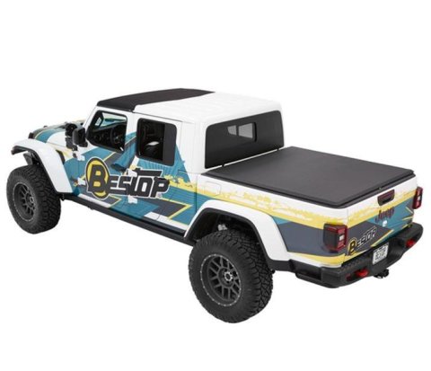 Bestop EZ Roll Tonneau Covers for 2020-2024 GLADIATOR - 1928035 Cover, Roll, Soft Roll-Up, Vinyl, Black Diamond, Jeep Gladiator JT, 5 ft. Truck Bed Length, Each thumbnail 4