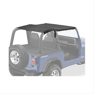 Bestop Strapless Safari Bikini Tops for 1991-1995 WRANGLER - 5252915 Soft Top, Bikini, Polymer Cloth, Black Denim, Jeep, Each