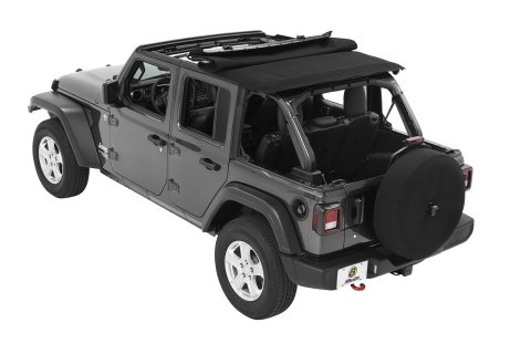 Bestop Trektop Slantback Soft Tops for 2018-2026 WRANGLER - 5686317 Top, Slantback, Twill, Black, Tinted Windows, Jeep, Kit thumbnail 4