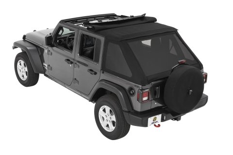Bestop Trektop Slantback Soft Tops for 2018-2026 WRANGLER - 5686317 Top, Slantback, Twill, Black, Tinted Windows, Jeep, Kit thumbnail 6