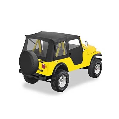 Bestop Supertop Classic Squareback Soft Tops 5159515 Top, Squareback, Polymer Cloth, Black Denim, Jeep, Each
