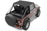 Bestop Traditional Bikini Tops for 1976-1986 CJ7, 1981-1985 SCRAMBLER, 1987-1991 WRANGLER - 5250801 Soft Top, Bikini, Polymer Cloth, Black, Jeep, Each thumbnail 1