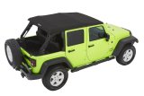 Bestop Trektop Glide Slantback Soft Tops for 2007-2018 WRANGLER, 2018 WRANGLER JK - 5492317 Top, Slantback, Complete Top Type, Polymer Cloth, Black Twill, Tinted Windows, Jeep, Each thumbnail 6