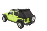 Bestop Trektop Glide Slantback Soft Tops for 2007-2018 WRANGLER, 2018 WRANGLER JK - 5492317 Top, Slantback, Complete Top Type, Polymer Cloth, Black Twill, Tinted Windows, Jeep, Each thumbnail 9