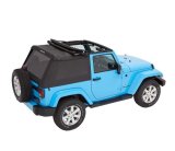 Bestop Trektop Slantback Soft Tops for 2007-2017 WRANGLER, 2018 WRANGLER JK - 5685217 Top, Slantback, Twill, Black, Tinted Windows, Jeep, Kit thumbnail 3