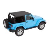 Bestop Trektop Slantback Soft Tops for 2007-2017 WRANGLER, 2018 WRANGLER JK - 5685217 Top, Slantback, Twill, Black, Tinted Windows, Jeep, Kit thumbnail 7