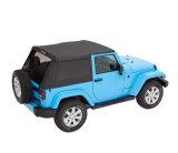 Bestop Trektop Slantback Soft Tops for 2007-2017 WRANGLER, 2018 WRANGLER JK - 5685217 Top, Slantback, Twill, Black, Tinted Windows, Jeep, Kit thumbnail 8