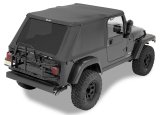 Bestop Trektop Slantback Soft Tops 5682135 Top, Polymer Cloth, Black Diamond, Tinted Windows, Jeep, 2-door, Each thumbnail 1