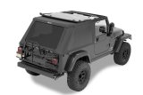 Bestop Trektop Slantback Soft Tops 5682135 Top, Polymer Cloth, Black Diamond, Tinted Windows, Jeep, 2-door, Each thumbnail 2