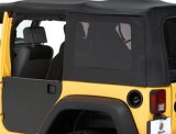 Bestop HighRock 4x4 Element Door Enclosure Panels for 2007-2018 WRANGLER, 2018 WRANGLER JK - 5180401 Doors, Encloser Kit, Rear, Lower Half, Steel, Black, Jeep, Pair thumbnail 1