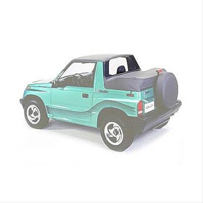 Bestop Windjammers for 1995-1998 SIDEKICK, 1998 TRACKER, 1995-1997 TRACKER - 8006215 Soft Top, Windjammer, Polymer Cloth, Black Denim, Chevy, Geo, Each