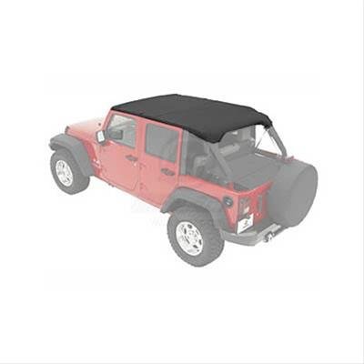 Bestop Safari Header Bikini Tops 5258135 Soft Top, Bikini, Polymer Cloth, Black Diamond, Jeep, Each
