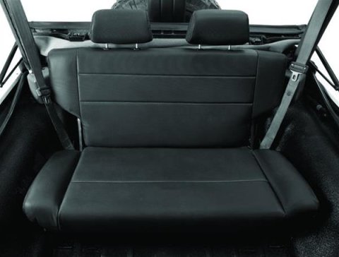 Bestop TrailMax II Fold and Tumble Black Vinyl Seat 3944001 Seat, Tumble, Rear Bench, Vinyl, Black, Jeep, Each thumbnail 2