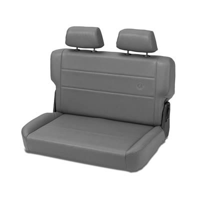 Bestop TrailMax II Fold and Tumble Charcoal Vinyl Seat 3944009 Seat, Tumble, Rear Bench, Vinyl, Charcoal, Jeep, Each thumbnail 1