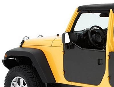 Bestop HighRock 4x4 Element Door Enclosure Panels for 2007-2018 WRANGLER, 2018 WRANGLER JK - 5180301 Doors, Encloser Kit, Front, Lower Half, Steel, Black, Jeep, Pair thumbnail 1