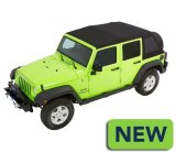 Bestop Trektop Glide Slantback Soft Tops for 2007-2018 WRANGLER, 2018 WRANGLER JK - 5492335 Top, Slantback, Complete Top Type, Polymer Cloth, Black Diamond, Tinted Windows, Jeep, Each thumbnail 9