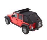 Bestop Trektop Slantback Soft Tops for 2007-2018 WRANGLER, 2018 WRANGLER JK - 5685335 Top, Slantback, Twill, Black Diamond, Tinted Windows, Jeep, Kit thumbnail 9