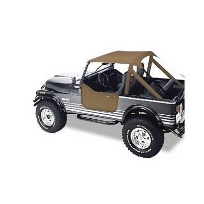 Bestop Traditional Bikini Tops 5250804 Soft Top, Bikini, Polymer Cloth, Tan, Jeep, Each