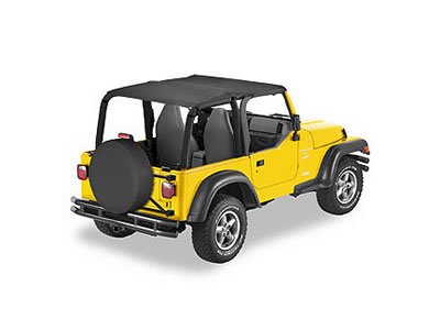Bestop Safari Header Bikini Tops for 2003-2006 WRANGLER - 5253235 Soft Top, Bikini, Polymer Cloth, Black Diamond, Jeep, Each