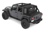 Bestop Halftops 5390135 Soft Top, Halftop Soft Top - '07-18 Wrangler JK 4-Door (Black Diamond) thumbnail 4