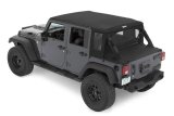 Bestop Halftops 5390135 Soft Top, Halftop Soft Top - '07-18 Wrangler JK 4-Door (Black Diamond) thumbnail 6