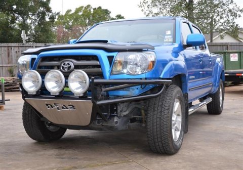 N-FAB Full Replacement R.S.P. Front Bumpers for 2005-2015 TACOMA - T053RSP Bumper, R.S.P., Front, Tube Style, Steel, Black Powdercoated, Toyota, Each thumbnail 1