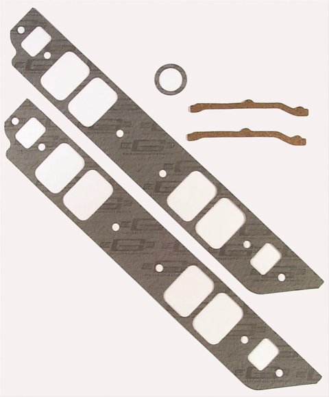 Mr. Gasket Standard Intake Sets 121 Gaskets, Intake, Composite, Rectangle Raised, 2.50 in. x 1.75 in. Port, .060 in. Thick, Chevy, 396-454, Set thumbnail 1