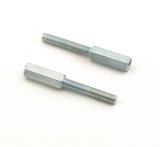 Mr. Gasket Shock Extensions 1290 Extensions, Steel, Gold Iridited, Thread Stud Style Ends, Pair thumbnail 1