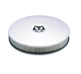 Mr. Gasket Low Rider Air Cleaners 4338 Filter Assembly, Low-Profile, 14 in. Diameter, Round, Steel, Chrome, 2 in. Filter Height, Each thumbnail 1