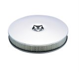 Mr. Gasket Low Rider Air Cleaners 4338 Filter Assembly, Low-Profile, 14 in. Diameter, Round, Steel, Chrome, 2 in. Filter Height, Each thumbnail 2