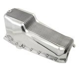Mr. Gasket Diecast Aluminum Finned Oil Pans 5415 Pan, Aluminum, Polished, 4 qt., Chevy, Small Block, Each thumbnail 1