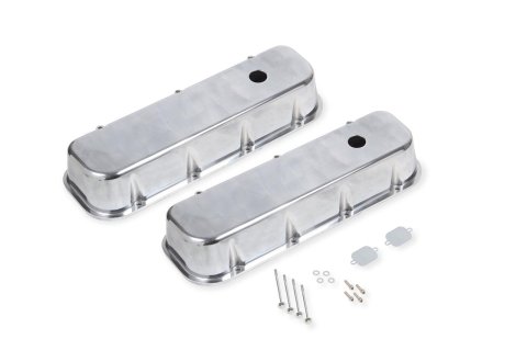 Mr. Gasket Cast Aluminum Valve Covers 6858G Covers, Perimeter Bolt Mounting, Aluminum, Polished, Tall, Chevy, Big Block, Pair