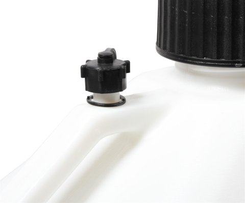 5 Gallons Mr. Gasket Utility Jug 36953G Jug, Square, Gallons, Plastic, White, Each