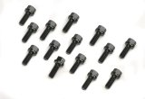 Mr. Gasket Header Bolts 976 Bolts, Hex Head, Steel, Black Oxide, 5/16 in.-18, 0.750 in. U.H.L., Chrysler, Small Block, Set of 14 thumbnail 1