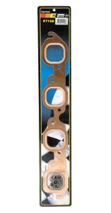 Mr. Gasket CopperSeal Exhaust Gaskets 7158MRG Gaskets, Copper, Square Port, Chevy, Big Block, Pair thumbnail 2