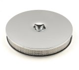Mr. Gasket Low Rider Air Cleaners 4339 Filter Assembly, Low-Profile, 14 in. Diameter, Round, Steel, Chrome, 2 in. Filter Height, Each thumbnail 1