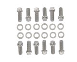 Mr. Gasket Chrome Intake Manifold Bolts 5003 Bolts, Manifold, Steel, Chrome, 12-Point Head, Chevy, Oldsmobile, Small Block, V8, Set of 12 thumbnail 1