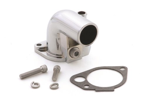 Mr. Gasket Water Necks 9713 Neck, Steel, Chrome Plated, 90 Degree, Ford, Small Block Windsor, Each