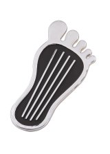 Mr. Gasket Deluxe Custom Pedal Pads 9645 Pad, Gas, Aluminum, Chrome/Black, Automatic, Manual Transmission, Universal, Each thumbnail 1