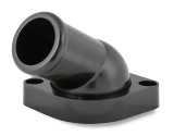Mr. Gasket Water Necks 2670BK Neck, Aluminum, Black Anodized, Swivel, 60 Degree, Chevrolet, LS, Each thumbnail 2